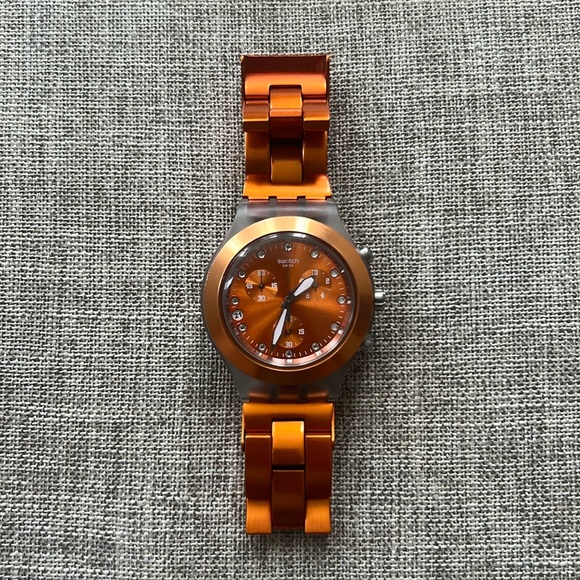 WATCH IRONY FULL ORANGE CHRONO ALUMINUM 43MM WATCH - Picture 1 of 2
